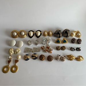 Vintage-modern wearable clip on earring lot